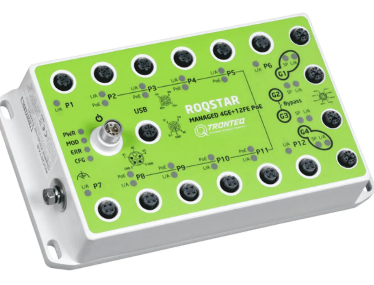 مبدّل ROQSTAR TRONTEQ بـ 16 منفذ M12